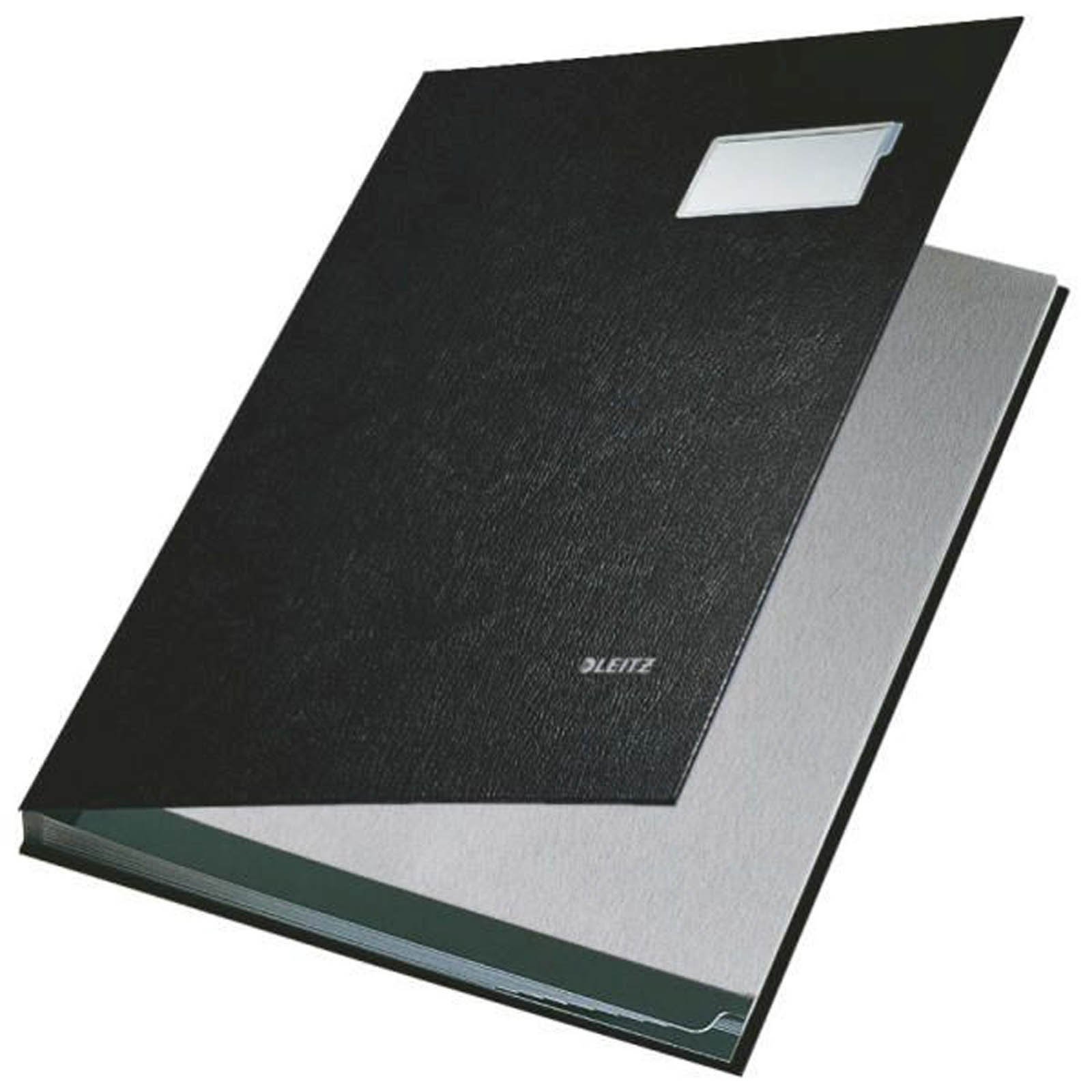 Amazon.com: Leitz 57010095 PP Signature Book - Negro : Productos